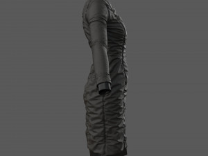 scifi puffed dress marvelous designer Modello 3D
