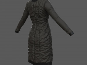scifi puffed dress marvelous designer Modello 3D