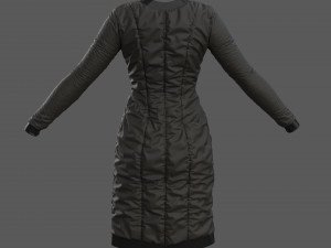 scifi puffed dress marvelous designer Modello 3D