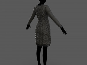 scifi puffed dress marvelous designer Modello 3D