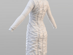 scifi puffed dress marvelous designer Modello 3D
