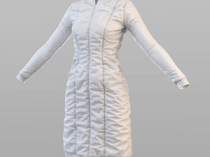 scifi puffed dress marvelous designer Modello 3D
