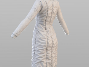 scifi puffed dress marvelous designer Modello 3D