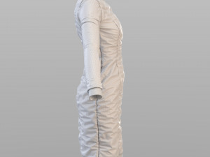 scifi puffed dress marvelous designer Modello 3D