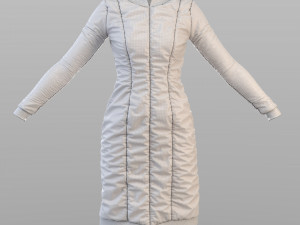 scifi puffed dress marvelous designer Modello 3D