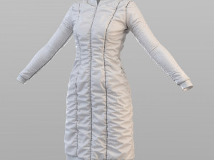 scifi puffed dress marvelous designer Modello 3D