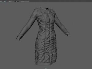 scifi puffed dress marvelous designer Modello 3D