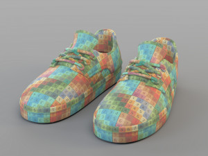 cartoon sand shoes Modello 3D