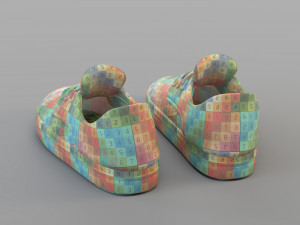 cartoon sand shoes Modello 3D