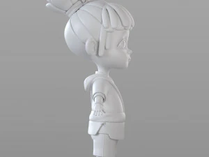 gadis desa kartun Model 3D