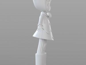 cartoon teen girl winter Model 3D