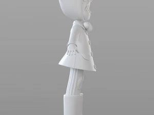 cartoon teen girl winter 3D Model