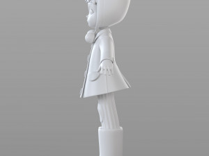 cartoon teen girl winter Model 3D
