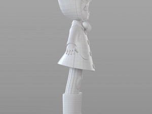 cartoon teen girl winter Model 3D