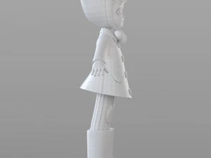 cartoon teen girl winter 3D Model