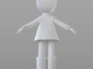 cartoon teen girl winter 3D Model