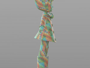 cartoon teen girl winter Model 3D