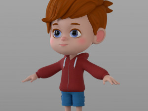 cartoon little boy 3D Model