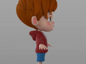 cartoon little boy 3D Model