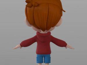 cartoon little boy 3D Model