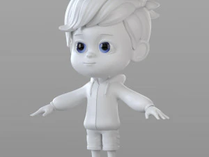 cartoon little boy 3D Model