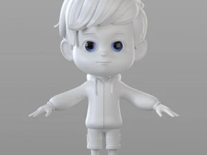 cartoon little boy 3D Model