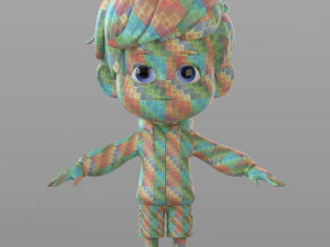 cartoon little boy 3D Model