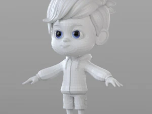 cartoon little boy 3D Model