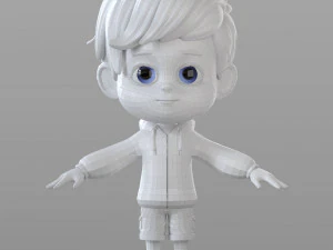 cartoon little boy 3D Model