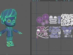 cartoon little boy 3D Model
