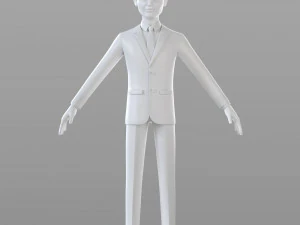 cartoon businessman 3D Model