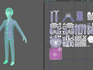 cartoon businessman 3D 模型