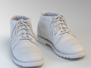 sepatu bot yang realistis Model 3D