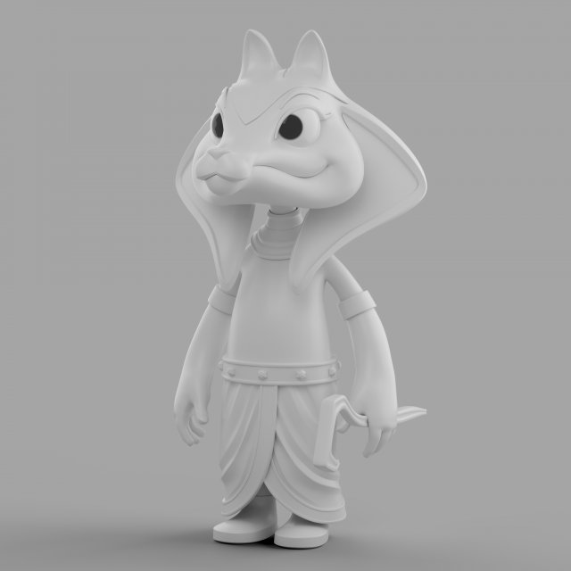 cartoon sphinx soldier 3D Model .c4d .max .obj .3ds .fbx .stl .blend 