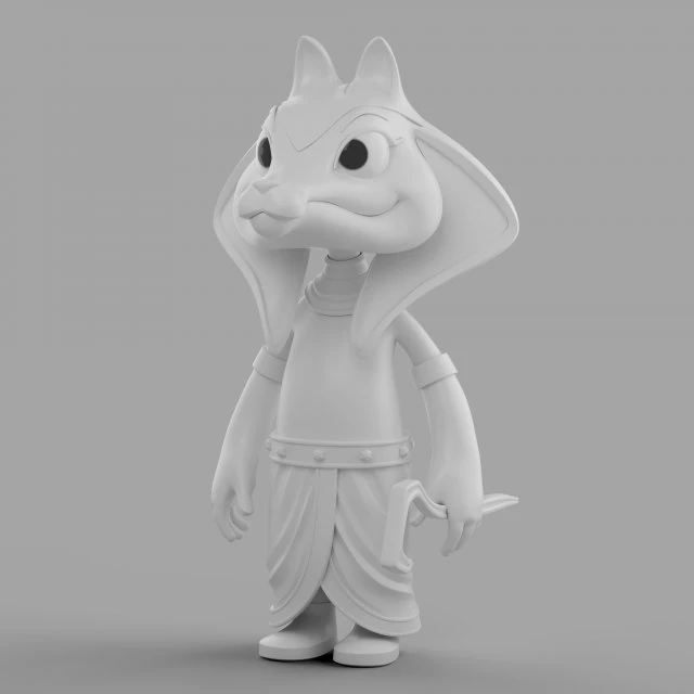 cartoon sphinx soldier 3D Model .c4d .max .obj .3ds .fbx .stl .blend 
