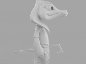 cartoon sphinx soldier 3D Model
