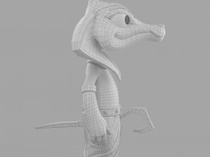cartoon sphinx soldier 3D Model