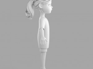 cartoon fangirl Modello 3D