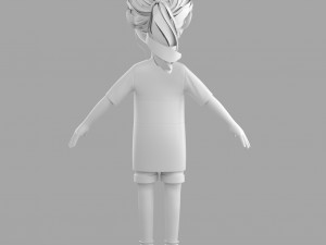 cartoon fangirl Modello 3D