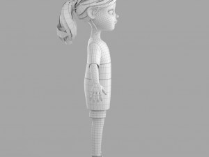cartoon fangirl Modello 3D