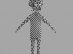 cartoon fangirl Modello 3D