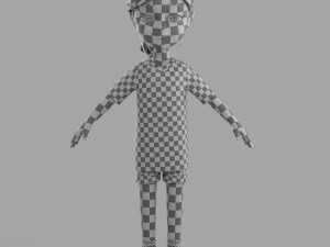 cartoon fangirl Modello 3D