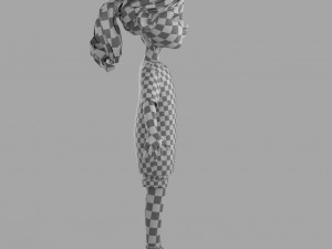 cartoon fangirl Modello 3D