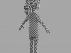 cartoon fangirl Modello 3D