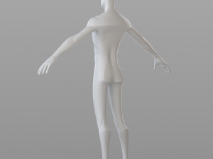 stylised male base 3D Model