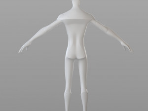 stylised male base 3D Model
