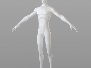 stylised male base 3D Model