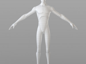 stylised male base 3D Model