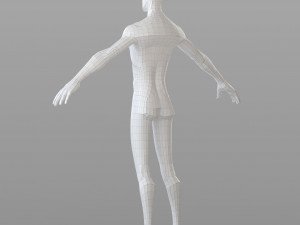 stylised male base 3D Model