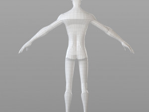 stylised male base 3D Model